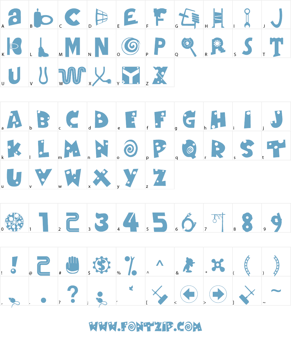 MOUSE TRAP Font Character